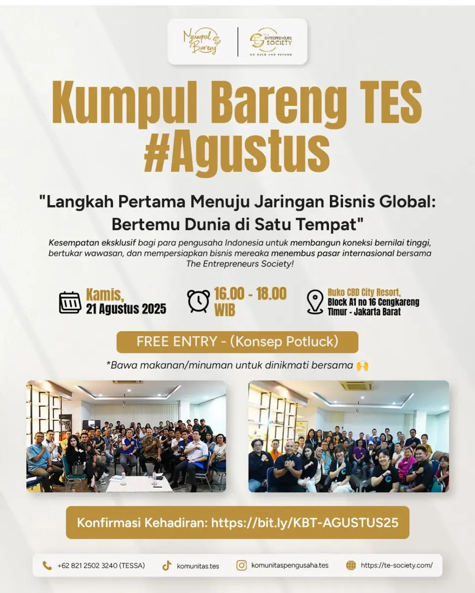 Community & speaking event – Siap dapet insight keren & mulai langkah pertama menuju jaringan bisnis global di Kumpul…